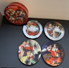 Christmas Coca Cola Holiday Portraits Set Of 4 Stoneware Salad Plates Sakura Box