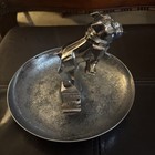 Vintage Mack Truck Bulldog Ashtray Dog Chrome Hood Ornament 