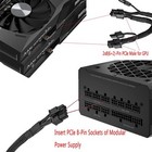 Pcie Cable For Corsair  24-inch Male 8-pin To 6 2-pin Dual Connectors Gpu Pow   