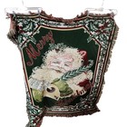 Vintage Beacon Merry Christmas Santa Claus Tapestry Throw Blanket Holiday Decor
