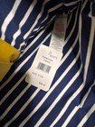 Miniboden Fisherman Yellow Hooded Rain Coat Striped Snap  9-10 Years