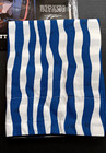 Vtg Joe Boxer Pillow Sham Std Blue   White Stripe  bearly Awake Ii  Bedding New