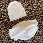 Victorias Secret White Knit Beanie And Scarf Set With Rhinestones