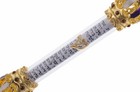 Gold Plated King David Royal Crown Mezuzah W  Scripture Parchment Scroll