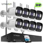 Wireless 5mp 10ch Nvr 3mp Waterproof Ai Security Camera System Outdoor 2tb Hd