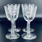 Vintage Set Of 4 Libbey Glass Company 3002 Collection Wine Glasses 5-3 4  Tall