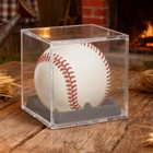 Baseball billiard Ball Holder Display Case Stand  Acrylic Cover  Uv Protection