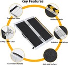 2 3 4 5 6 7 8 9 10ft Home Wheelchair Ramp Non-skid Folding Aluminum Ramps Steps