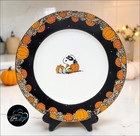 Williams Sonoma S 4 Peanuts Halloween Dinner Plates 10 5  Nib Snoopy Halloween