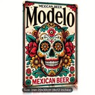 New Modelo Cerveza Metal Plaque Tin Sign Bar Pub Man Cave Garage 8x12 Beer Skull
