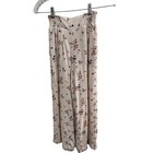 American Eagle Pants Womans Xs Floral Wide-leg Pants Smocked Waist Pockets