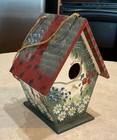 Hand-painted - Welcome To My Garden 8    Wooden Bird House-fruits   Daisies