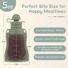 4 Pack Silicone Reusable Baby Food Pouches With Straws  Bpa Free