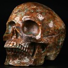 5 0  Chrysocolla Quartz Carved Crystal Skull  Super Realistic  Crystal Healing