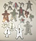 Vtg Cookie Cutters Christmas Tree Santa Snowman Bell Gingerbread Star Aluminum