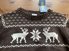 Rare Vintage Gymboree Boys 3-4y Brown White Reindeer Sweater Nwt 2009