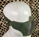 New Bravo Airsoft Tactical V3 Strike Metal Mesh Face Mask - Olive Drab