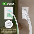 3 Outlet Power Strip Short Extension Cord Low-profile Flat Plug Adapter - Spt   