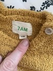 7am Baby Pullover Sweater Striped Yellow white Crew Neck Long Sleeve 3-6m