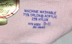 Vtg Socks 80s Cable Knit  Pink 9-11 Usa Stocking School Misses Knee Highs