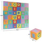 Kids  96-piece Foam Floor Alphabet And Numbers Puzzle Play Mat For Babies And   