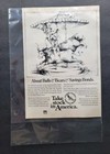 United States Savings Bonds  bear And Bull  Promo Print Ad Circa 1980 s