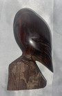 Vintage Hand Carved Wooden Owl Sculpture 6   high