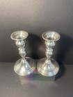 Web Pewter Weighted Candlesticks 6 5 Inches Set Of Two Vintage Flaws Read