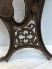Antique Vintage School House Desk Bench Ends Victorian Pat 1889 Cast - Repaired