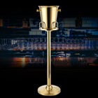 Floor Standing Golden Champagne Ice Bucket Stainless Steel Wine Cooler Ice Gift