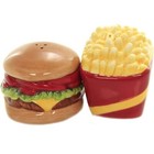 Pacific Trading Burger And Fries Ceramic Salt And Pepper Shaker Set 2 25 Inch