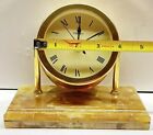 Vintage Chelsea Solid Brass 4  Desk Clock  chatham   On Marble  575 Retail A1