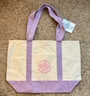 Trader Joe   s Canvas Large Purple Shopping Bag Limited  Tote Lavender New W tags