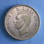 1943 Canadian Half Dollar 50 Cents Au