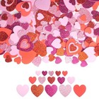 Haddiy Valentine s Day Foam Heart Stickers 300 Pcs Glitter Red Pink Hearts For