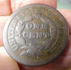 1849 Us Braided Hair Large Cent Copper Coin