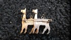 Vintage Sterling Silver Two Camel Brooch Pin Figural Animal
