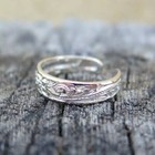 New Year Gift Solid Metal Women s Flower Leaf  Adjustable Toe Ring 925 Silver