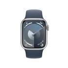 Apple Watch Series 9 Gps 41mm Silver Aluminum Case With Storm Blue Sport Band S 
