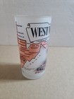 Vintage Hazel Atlas Souvenir State Of West Virginia Frosted Pink Glass Tumbler