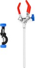 Adjustable 3 Prong Lab Clamp With Bosshead Holder For Stand Rods Flask Tubes Lab