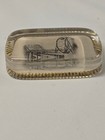 Vintage Glass Paperweight Souvenir Atlantic City Loop The Loop Roller Coaster