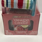 Yankee Candle Strawberry Lemon Ice 12 Tea Lights   Adk Chair Holder Gift Set New