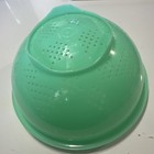 Vintage Tupperware Colander Jadeite Aqua Green Footed  Strainer Star Pattern Usa