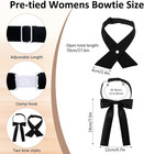 Bow Tie For Women - 2pcs Women s Bow Ties pre-tied Adjustable Bowties