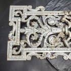 Antique Ornate Cast Iron Heavy Fireplace Insert Wall Cover 24-1 2 X 9         
