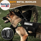 Winsee Tactical Service Dog Harness Large Molle Vest With 10 Patches
