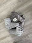 Ugg Gray Knit Bootie Ankle Baby Shoes Logo Accent Hook   Loop Lined