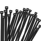 8 In Black Nylon Cable Wire Zip Ties Heavy Duty With 100 Lb Tensile Uv Resistant