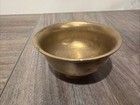 Antique Mongolian Tibetan  Buddhist Solid Brass  Offering Bowl